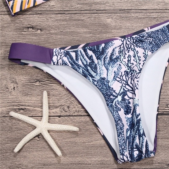 Coral Reef Print Two Piece Bikini Swimsuit - Picture 5 of 5